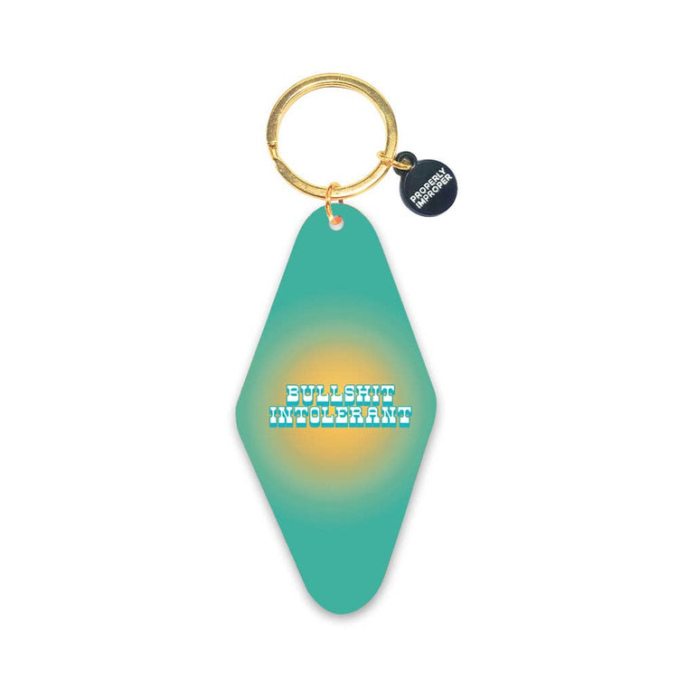 Printed Keychain Bullshit Intolerant