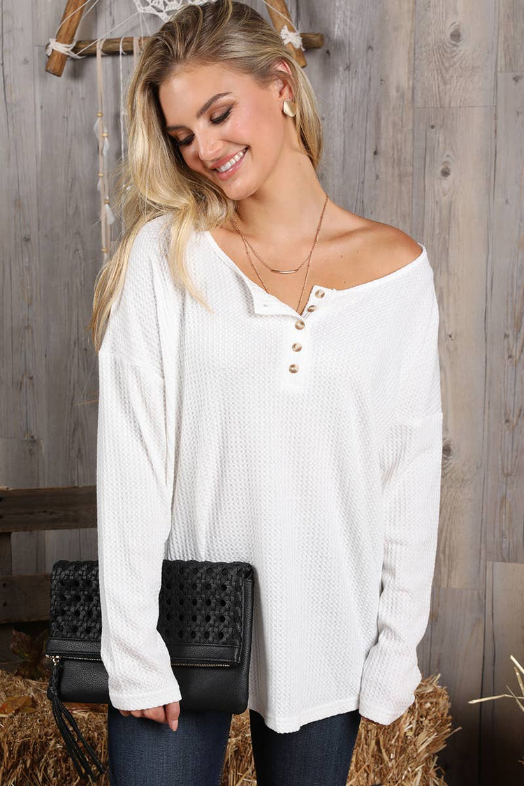 Off The Shoulder Button Top