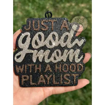 Good Mom with Hood Playlist Car Freshie- Caramel Latte
