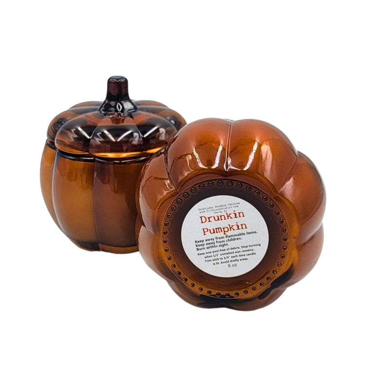 Amber Glass Pumpkin Candles
