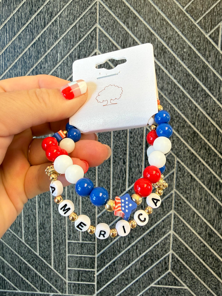 Fourth of July Bracelets - USA