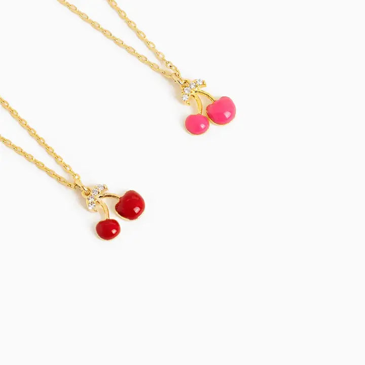 Dainty Cherry Pendant Necklace