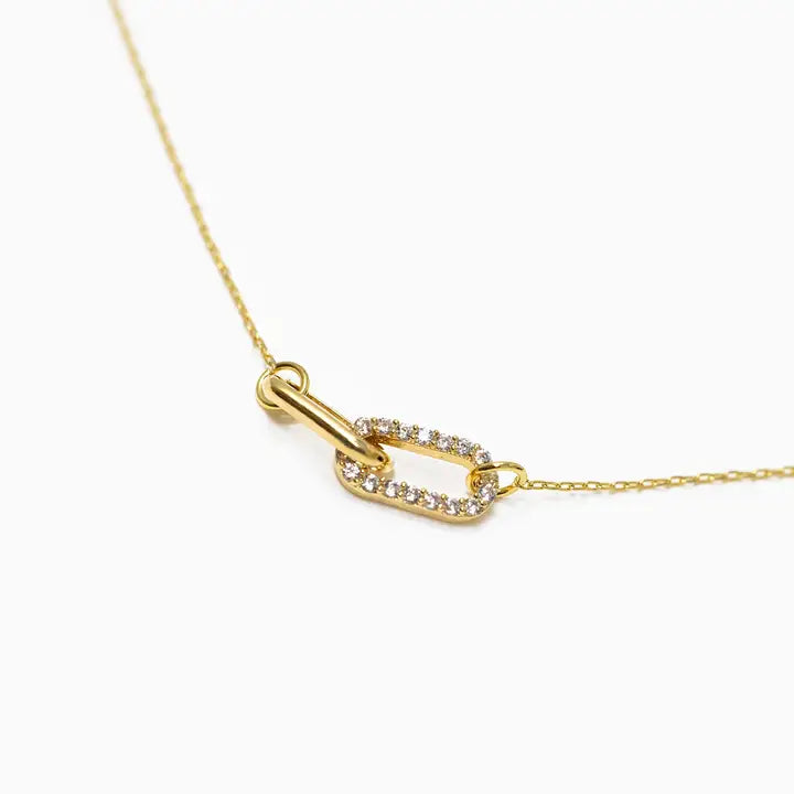 Sparkle Clip Link Necklace