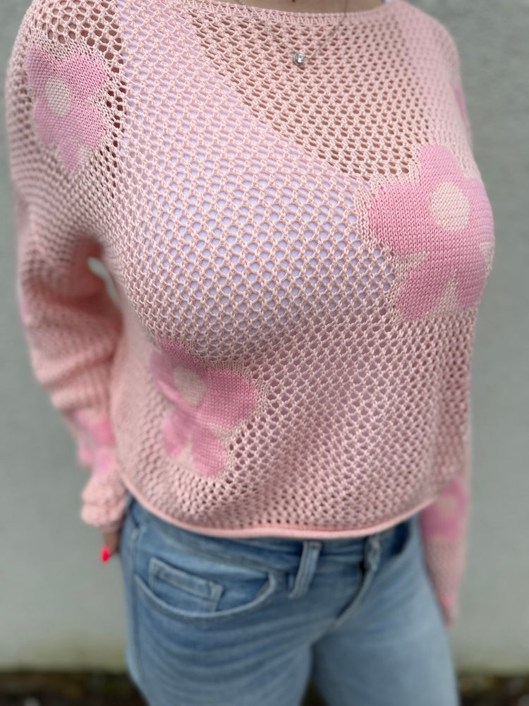 Lightweight Floral Sweater Top