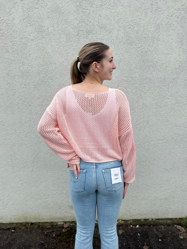 Lightweight Floral Sweater Top