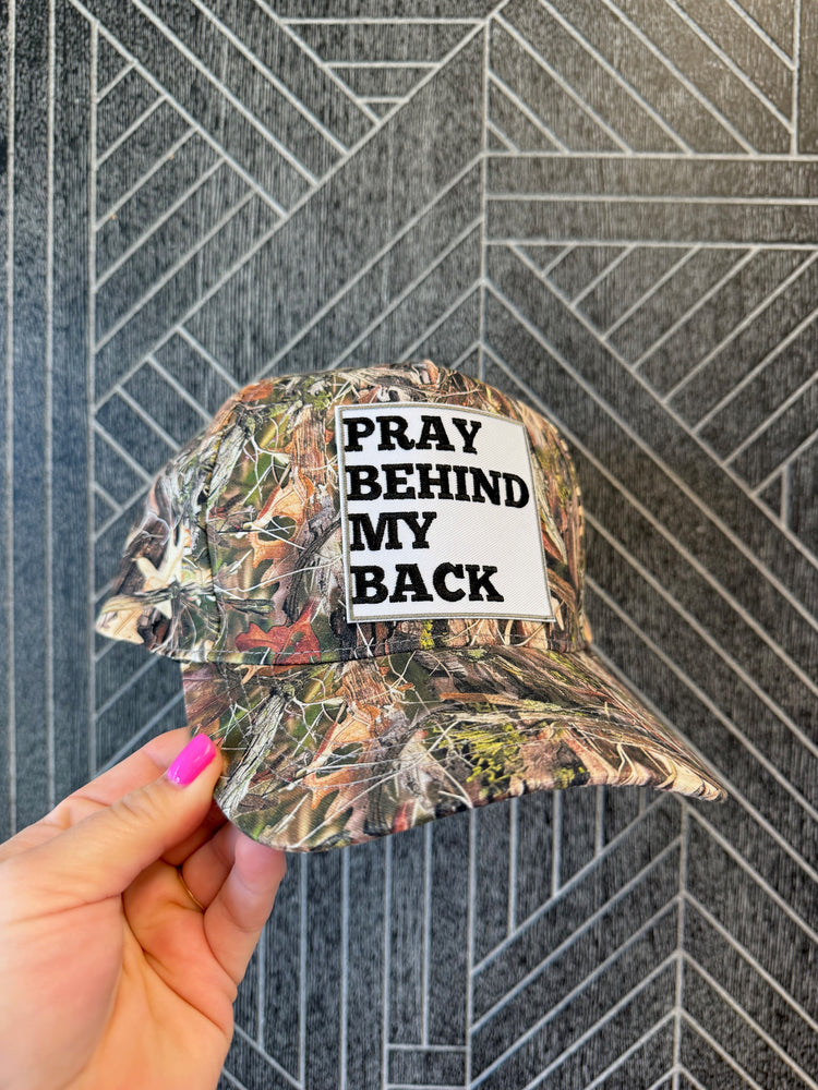 Embroidered Baseball Hats - Pray Behind My Back