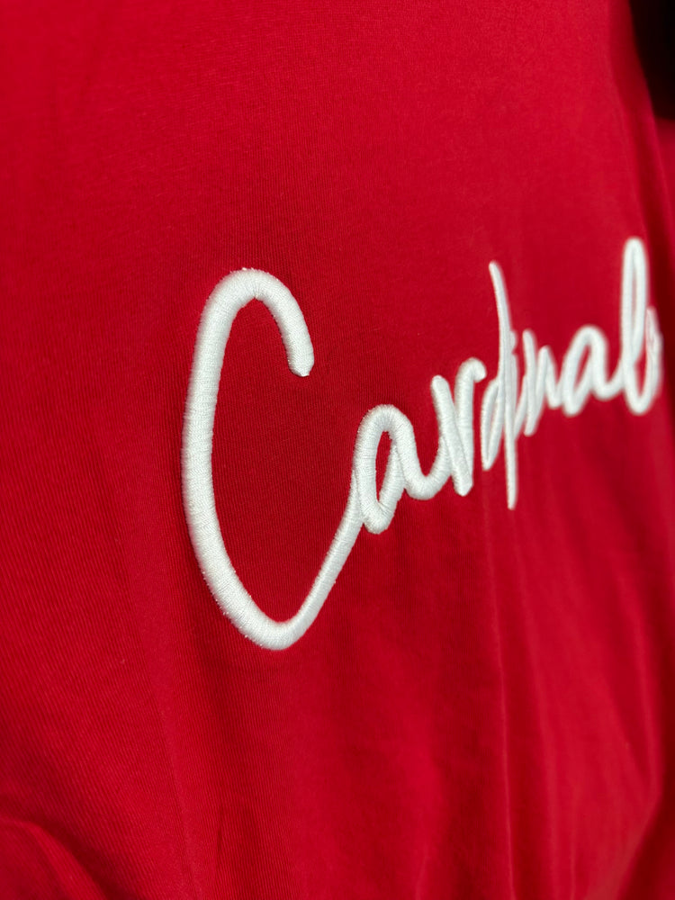 Cardinals Puff Embroidered Tee