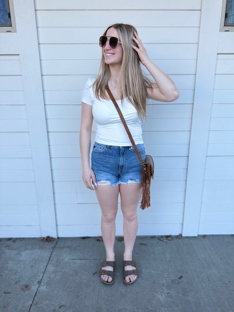 Square Neck Fitted Top