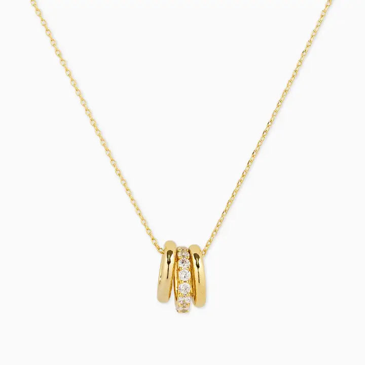 Rondelle Charm Pendant Necklace