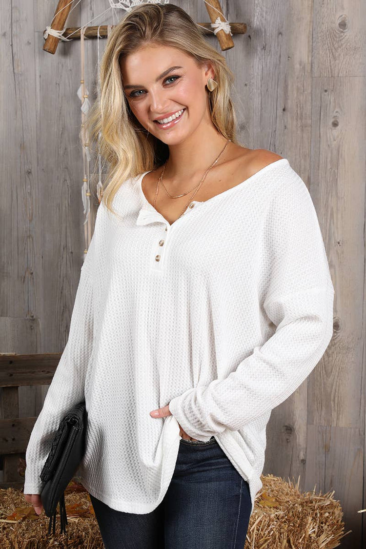 Off The Shoulder Button Top