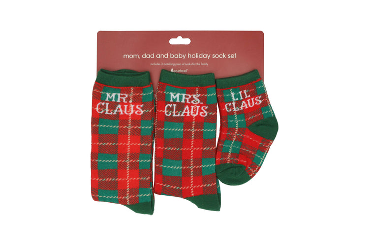 Family Sock Set, Christmas, Set of 3