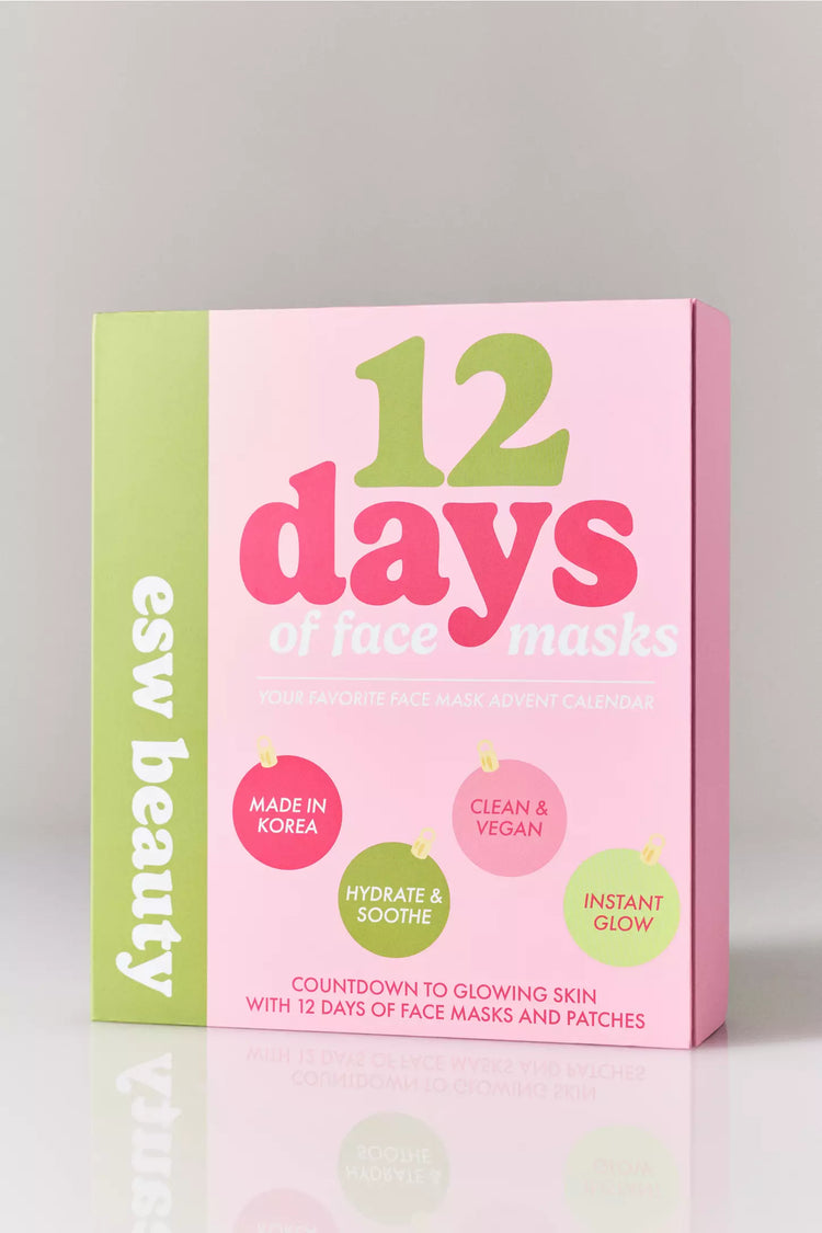 ESW Beauty 12 Days of Face Masks Advent Set with 12 Korean skincare sheet masks