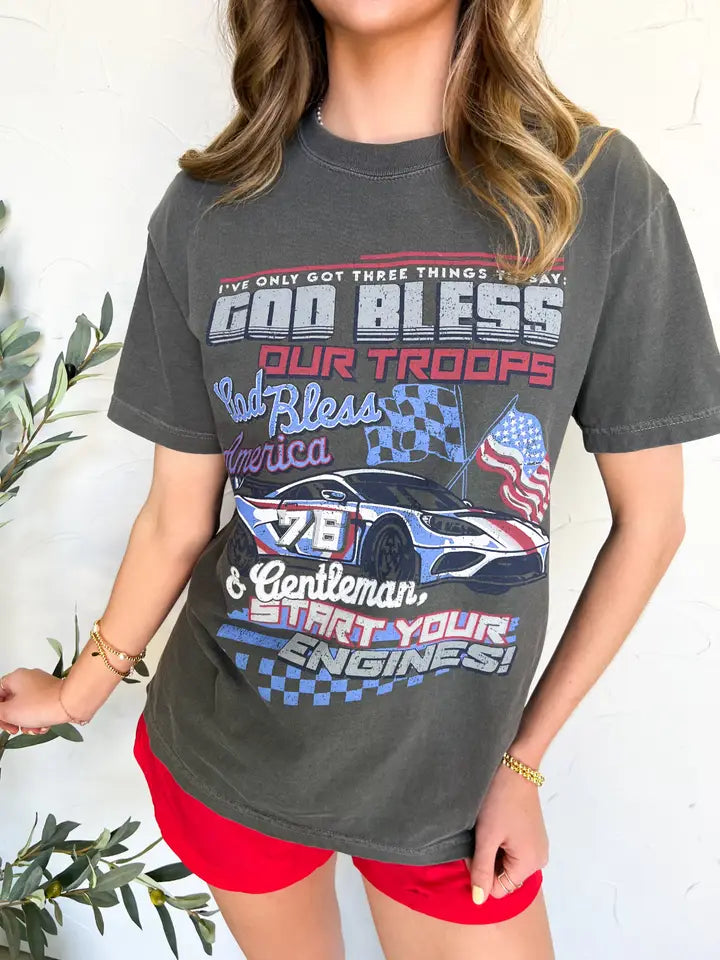 God Bless Our Troops Tee