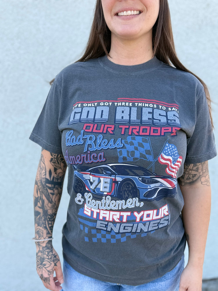 God Bless Our Troops Tee