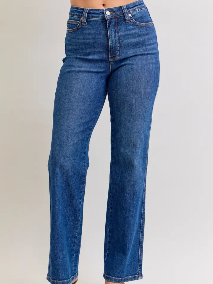 Judy Blue Tummy Control Straight Jeans- Juno