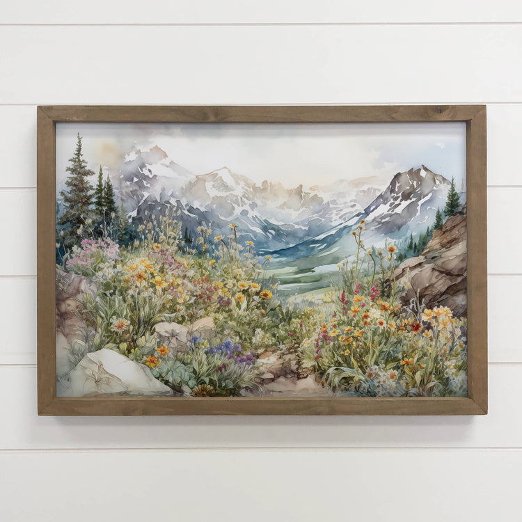 Mountain Wildflowers Sign
