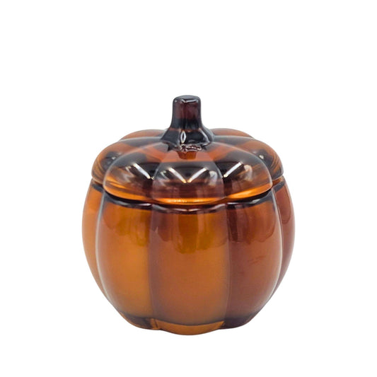 Amber Glass Pumpkin Candles
