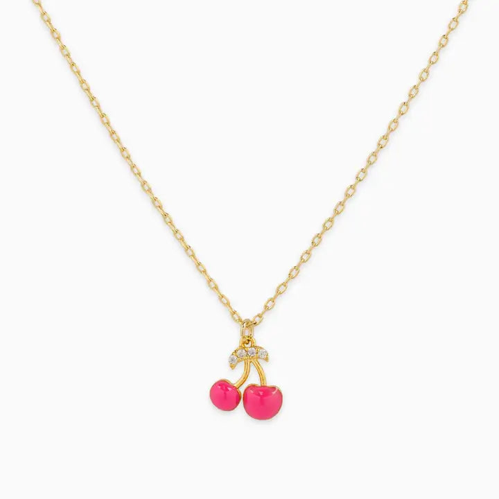 Dainty Cherry Pendant Necklace