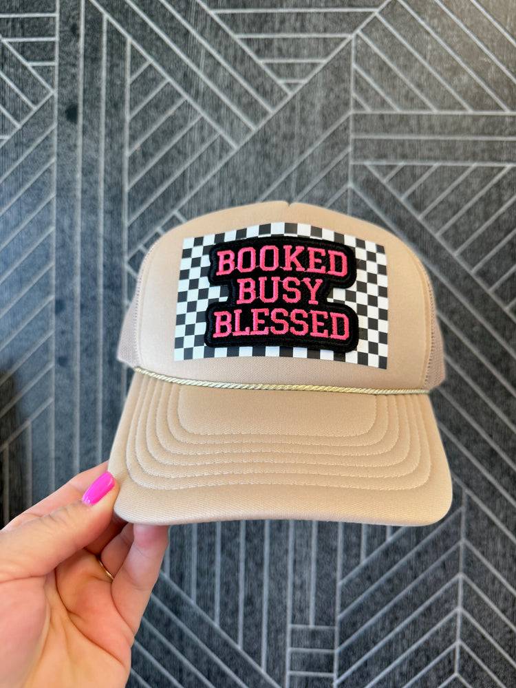 Embroidered Baseball Hats - Booked Busy Blessed