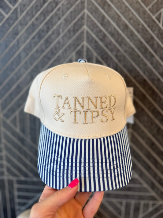 Tanned and Tipsy Embroidered Hat