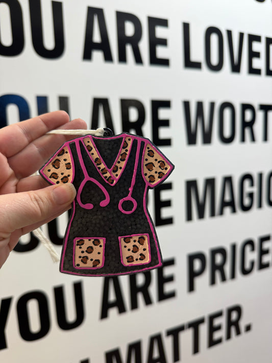Freshies – Car & Room Air Fresheners-Leopard Nurse-Pink Sugar