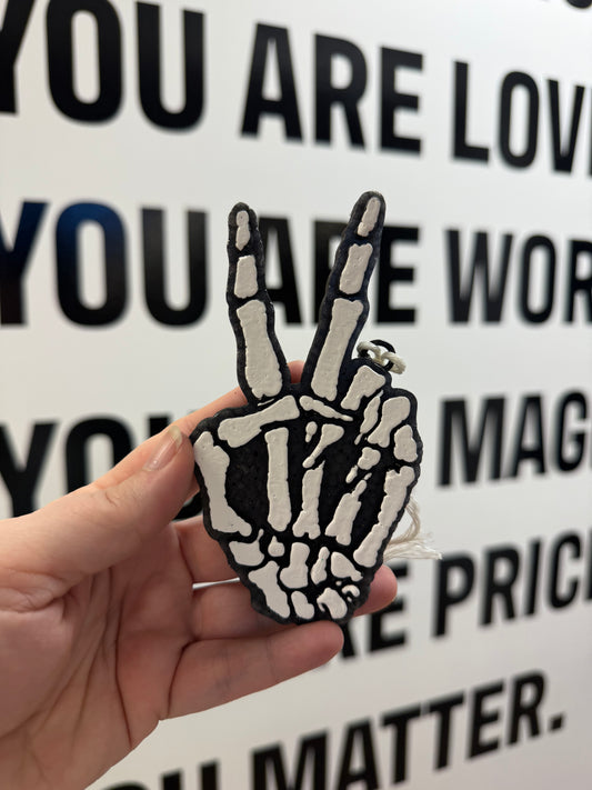 Skeleton Peace Hand Car & Room Air Fresheners