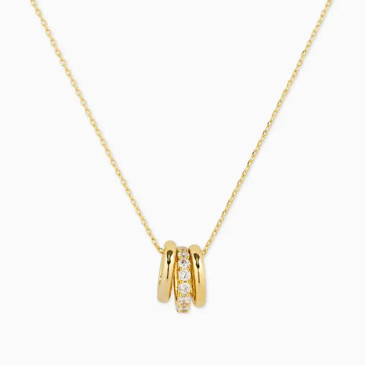 Rondelle Charm Pendant Necklace