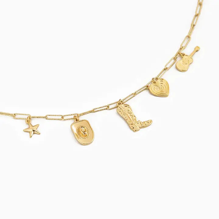 Rustic Western Icon Charm Necklace