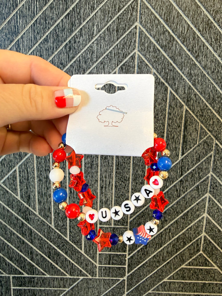 Fourth of July Bracelets - USA
