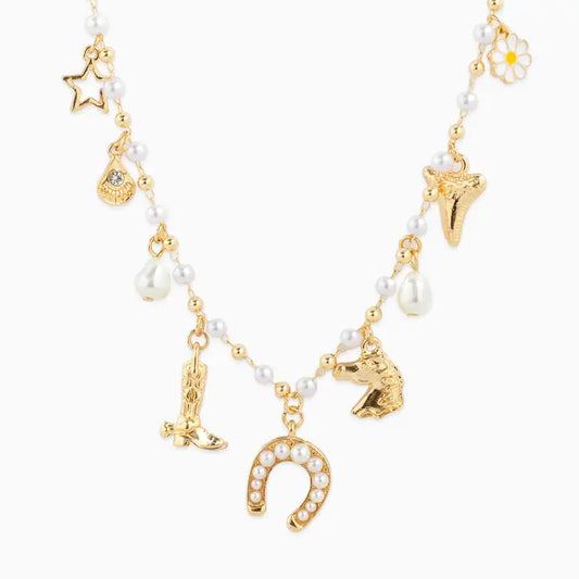 Pearls & Ponytails Western Charm Necklace
