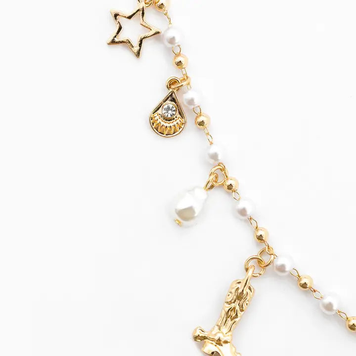 Pearls & Ponytails Western Charm Necklace
