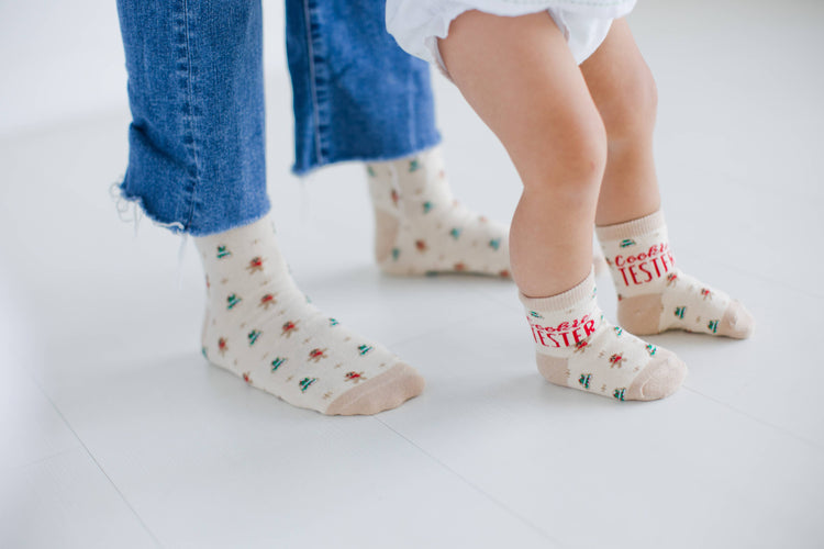 Parent & Baby Christmas Sock Set, Cookie Baker & Tester