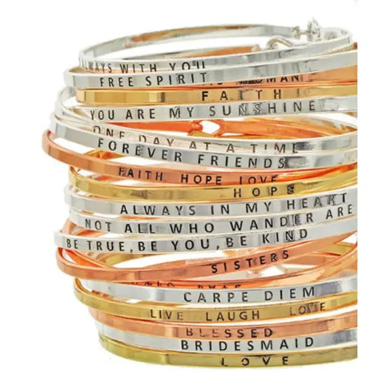 Engraved Stackable Bangles