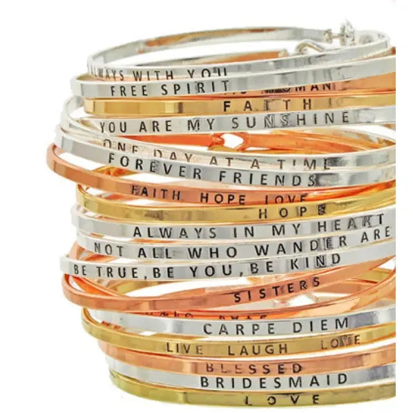 Engraved Stackable Bangles