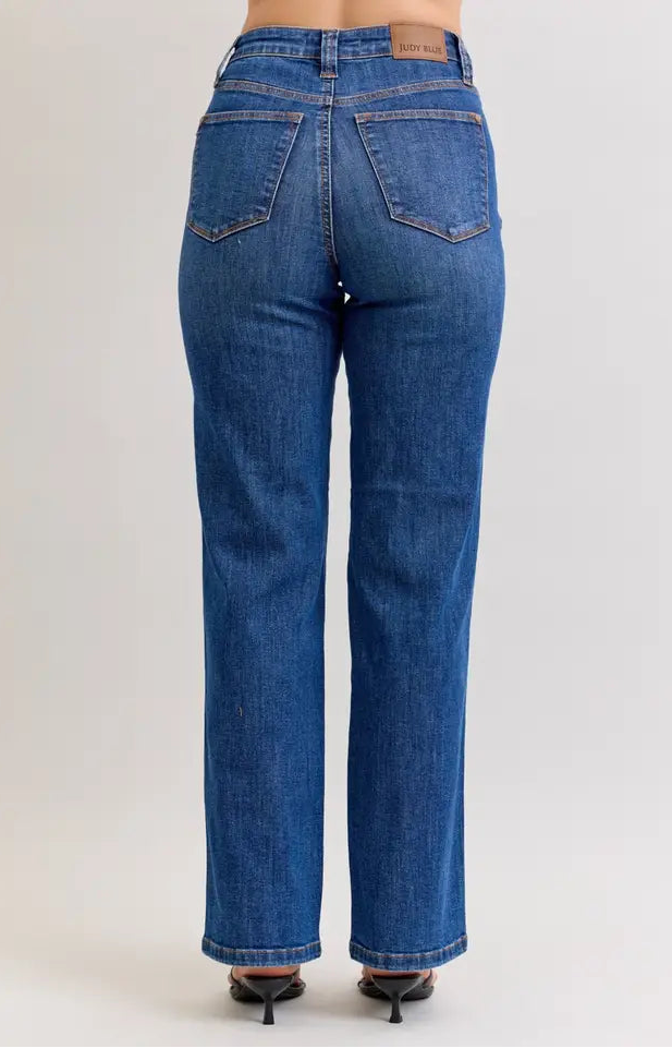 Judy Blue Tummy Control Straight Jeans- Juno