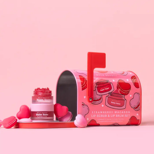Strawberry Macaroon Valentines Lip Set