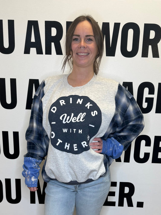 Drinks Well with Others Upcycled Crewneck