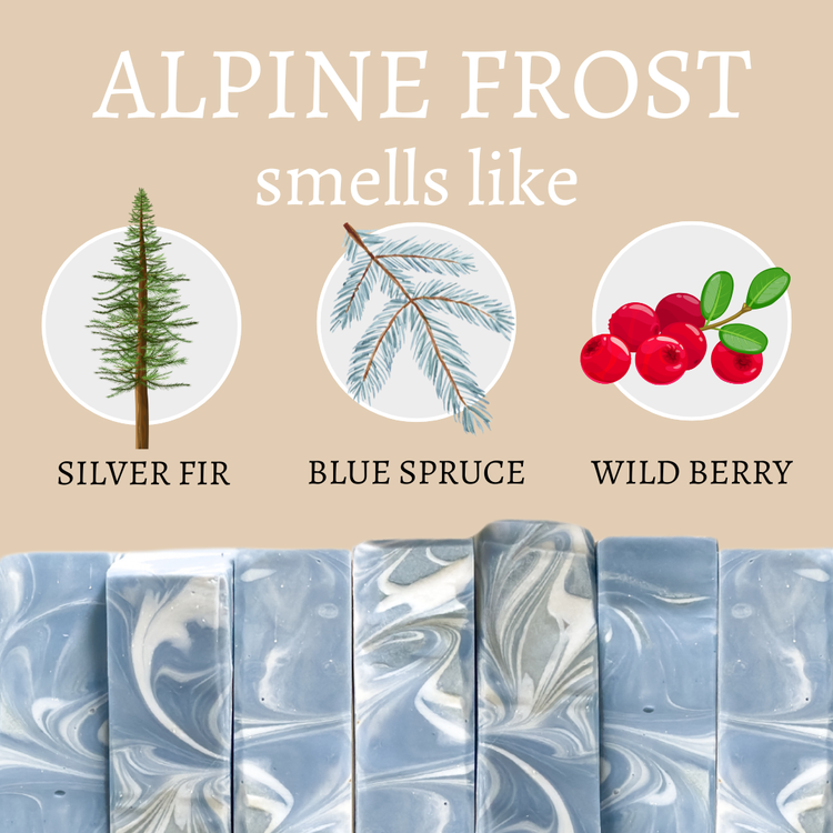 Alpine Frost Christmas Handmade Bar Soap - 4oz