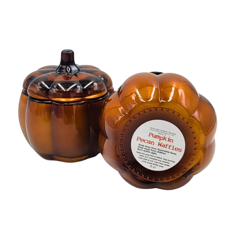 Amber Glass Pumpkin Candles