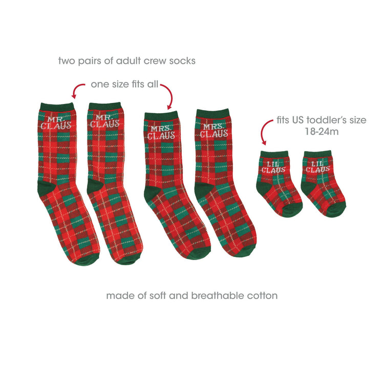 Family Sock Set, Christmas, Set of 3