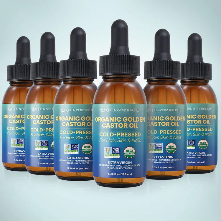 Organic Golden Castor Oil with Dropper