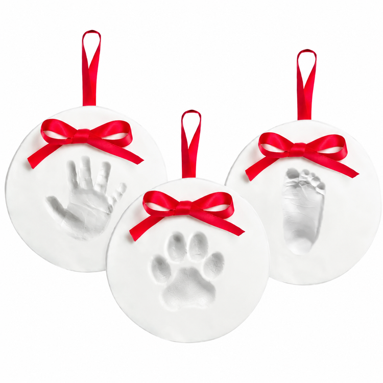 DIY Christmas Keepsake Ornament Kit | Handprint, Paw Print & Thumbprint