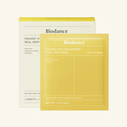 BIODANCE Radiant Vita Niacinamide Real Deep Face Sheet Mask